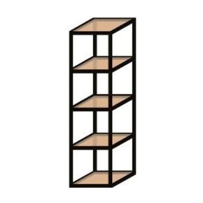 K20 systém komínový policový regál černý mat 400x1500x400 mm – Hledejceny.cz
