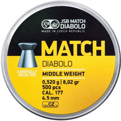 Diabolky JSB Yellow Match Middle Weight 4,5 mm 500 ks – Zboží Dáma