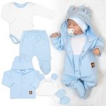 Baby Nellys Pletená sada oblečení pro miminko Star 5D modrá – Zbozi.Blesk.cz