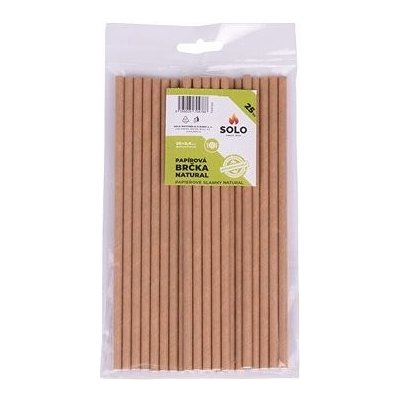 Solo Brčka papírová natural 20 x 0,6 cm 25 ks – Zboží Dáma