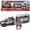 Auta, bagry, technika Majorette Auto terénní s přívěsem pro koně Land Rover Horse Carrier 25 cm