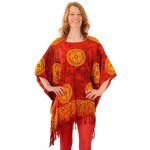BOB halenka batikovaná Pončo Mandala červeno-žlutá – Zboží Dáma