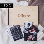 dřevěné fotoalbum Oliver: FORMÁT FOTOALBA na šířku, POČET LISTŮ 50, FORMÁT FOTOALBA čtverec, POČET LISTŮ 20 s prokladovými listy, BARVA LISTŮ černá