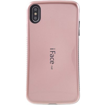 Pouzdro iFACE Apple iPhone Xs Max - plastové / gumové - černé / Rose Gold růžové – Zbozi.Blesk.cz