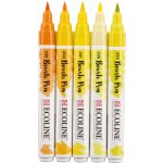 Royal Talens 11509902 Ecoline brushpen set sada štětečkových akvarelových popisovačů yellow 5 ks – Hledejceny.cz