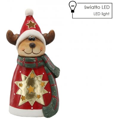 Pro-Tech shop Vánoční LED figurka sob s hvězdičkami 21x18,7x40cm 69841 – Hledejceny.cz