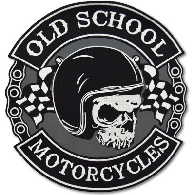 Moto nášivka Old School Motorcycles XXL na záda 27 cm – Zbozi.Blesk.cz