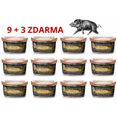 Via Delicia paštika z divočáka na červeném víně 12 x 130 g – Sleviste.cz
