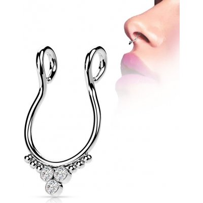 Šperky4U falešný piercing do nosu septum ST0019-ST – Zboží Mobilmania