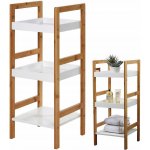 regál 30x30x72cm, 3 police, MDF BÍ/bambus – Hledejceny.cz