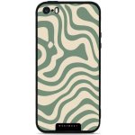 Mobiwear Glossy - Apple iPhone 5 / 5S / SE - GA57G Zelené a béžové zkrouceniny – Sleviste.cz