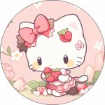 Jedlý papír Hello Kitty s jahodama 19,5 cm - Pictu Hap – Hledejceny.cz