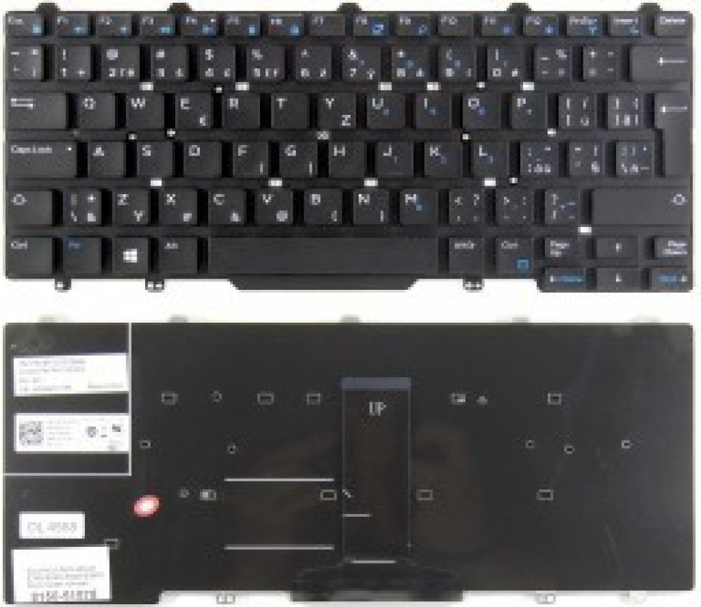 česká klávesnice pro notebook Dell Latitude 3340 3350 E5450 E5470 E7450  E7470 black CZ/SK noframe | Srovnanicen.cz