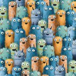 Takoy Úplet Milano 150 cm barevné příšerky – Zboží Mobilmania