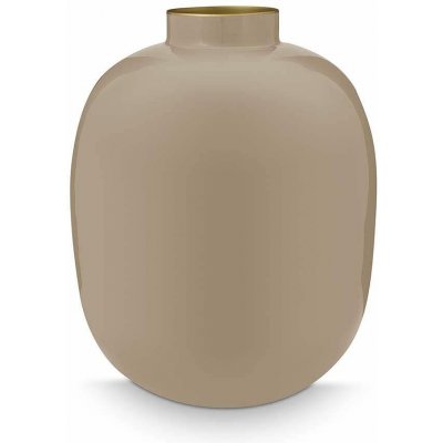 Pip Studio velká kovová váza 32cm, šedohnědá – Hledejceny.cz
