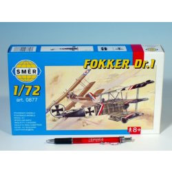 Směr model letadla Fokker DR.1 8 01x9 98cm v krabici 25x14 5x4 5cm 1:72