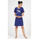 Vienetta dámská noční košile mateřská Kopretiny tmavě modrá – Zboží Dáma