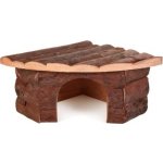Small Animal Domek rohový dřevěný s kůrou 30 x 30 x 16 cm – Hledejceny.cz