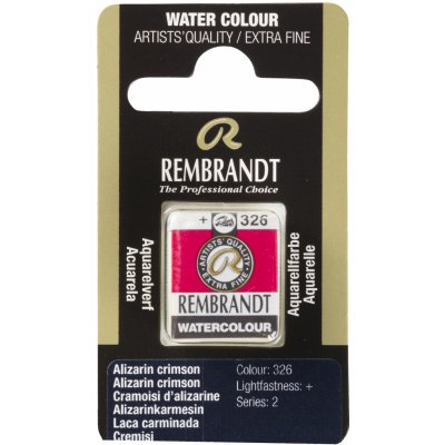 Rembrandt akvarelová barva v půlpánvičce 326 Alizarin Crimson – Hledejceny.cz