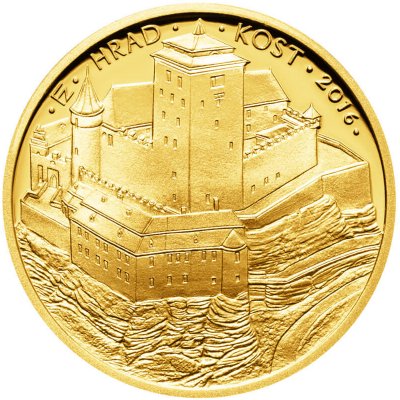 ČNB Zlatá mince 5000 Kč Hrad Kost 2016 Proof 1/2 oz