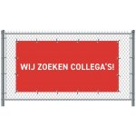 Jansen Display Standardní banner na plot 300 x 140 cm Přijímáme nové zaměstnance holandský Červené – Zboží Mobilmania