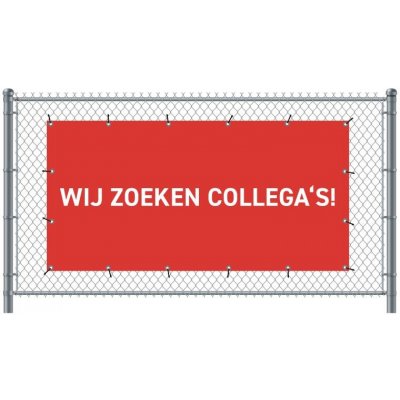 Jansen Display Standardní banner na plot 200 x 100 cm Přijímáme nové zaměstnance holandský Červené