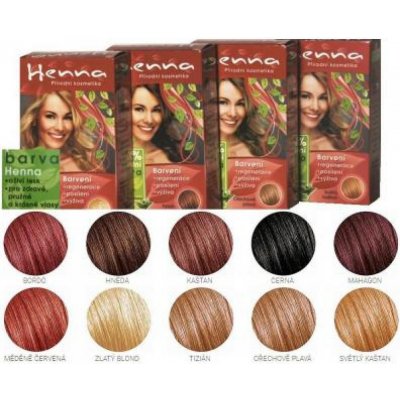 Důbrava Henna přírodní barva na vlasy kaštan – Zboží Mobilmania