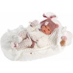 Llorens 63544 NEW BORN HOLČIČKA realistická miminko s celovinylovým tělem 35 cm – Zboží Mobilmania