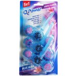 Q-Power Tuhý WC závěs Blue Aqua Exotic Flower 3 x 40 g – Zboží Dáma