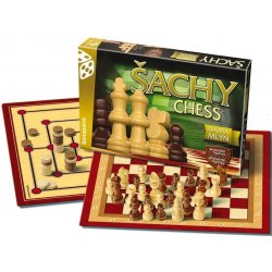 Bonaparte Šachy, dáma, mlýn dřevěné figurky a kameny společenská hra