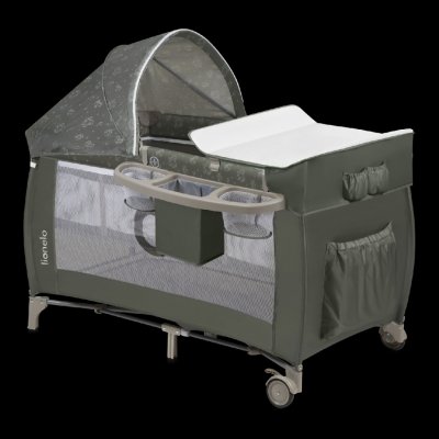 LIONELO Postýlka cestovní Sven Plus Beige Olive – Zboží Dáma