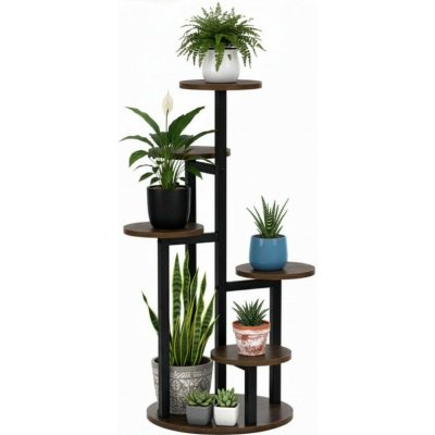 Springos Kovový stojan na květiny GA0219 86 cm tmavě hnědý – Zboží Mobilmania