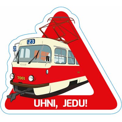 Dopravní svět Samolepka tramvaj T3 pozor – Zboží Živě
