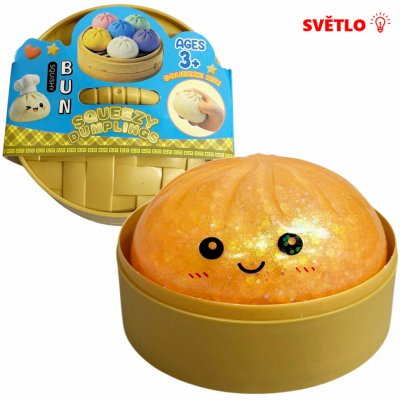 Squishy Dumpling Antistresový mačkací knedlíček perleťový svítící 8,5 cm – Hledejceny.cz