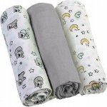 Baby Ono Pleny mušelínové Super soft Šedé 3 ks – Sleviste.cz