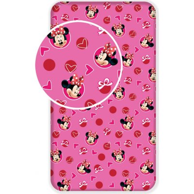 Jerry Fabrics Prostěradlo Minnie hearts 02 90x200 – Sleviste.cz