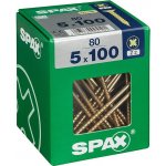 Spax Yellox Univerzální vrut, ø 5 × 100 mm, PZ2, zápustná hlava, 80 ks 4081020501008 – Hledejceny.cz