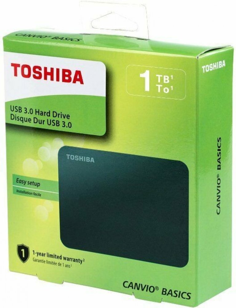 Disque Dur Toshiba Canvio Basics 1 To - HDTB410EK3AA