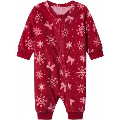 Lupilu Dětský vánoční velurový overal na spaní červená – Zboží Dáma