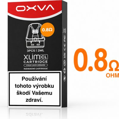 OXVA Xlim CL Pod Top Fill cartridge 0,8 ohm 3 ml 3 ks – Sleviste.cz