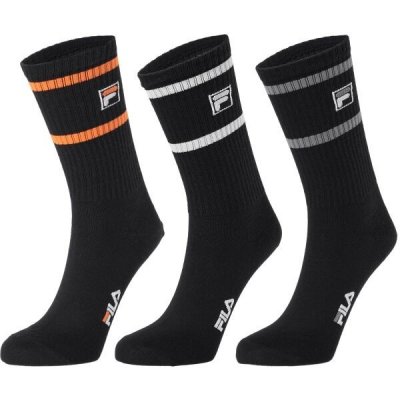 Fila MAN NORMAL SOCKS LIFESTYLE 3 PAIRS PACK pánské ponožky černá – Sleviste.cz
