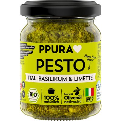 PPura Pesto Italská bazalka & Limetka bio 120 g – Hledejceny.cz