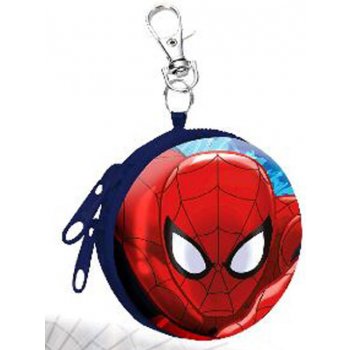 Euroswan Dětská kovová peněženka s karabinou Spiderman 7x3 cm
