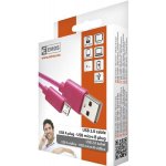 Emos SM7006P USB 2.0 A/M - micro B/M, 1m, růžový – Zbozi.Blesk.cz