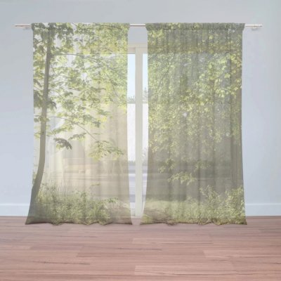 Záclony Lesní cesta: 2 ks - 150x250 cm - Sablio – Hledejceny.cz