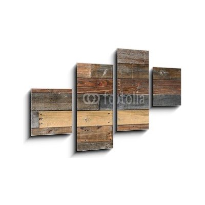 Obraz 4D čtyřdílný - 100 x 60 cm - Old vintage wood textured Staré vintage dřevo texturou – Zboží Mobilmania