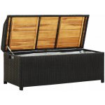 VidaXL Zahradní lavice s úložným prostorem 120 cm polyratan černá – Zboží Dáma VidaXL Zahradní lavice s úložným prostorem 120 cm polyratan černá – Zboží Dáma