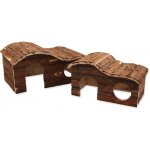 Small Animal Domek kaskada dřevěný s kůrou 31 x 19 x 19 cm – Sleviste.cz