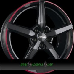 Ronal r69 7,5x17 5x108 ET45 jetblack red rim