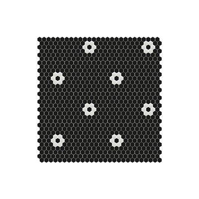 Hisbalit mozaika bílá; černá; černo-bílá Černobílá FLORES NEGRO 2,3x2,3 (33,3x33,3) cm 1m² – Hledejceny.cz